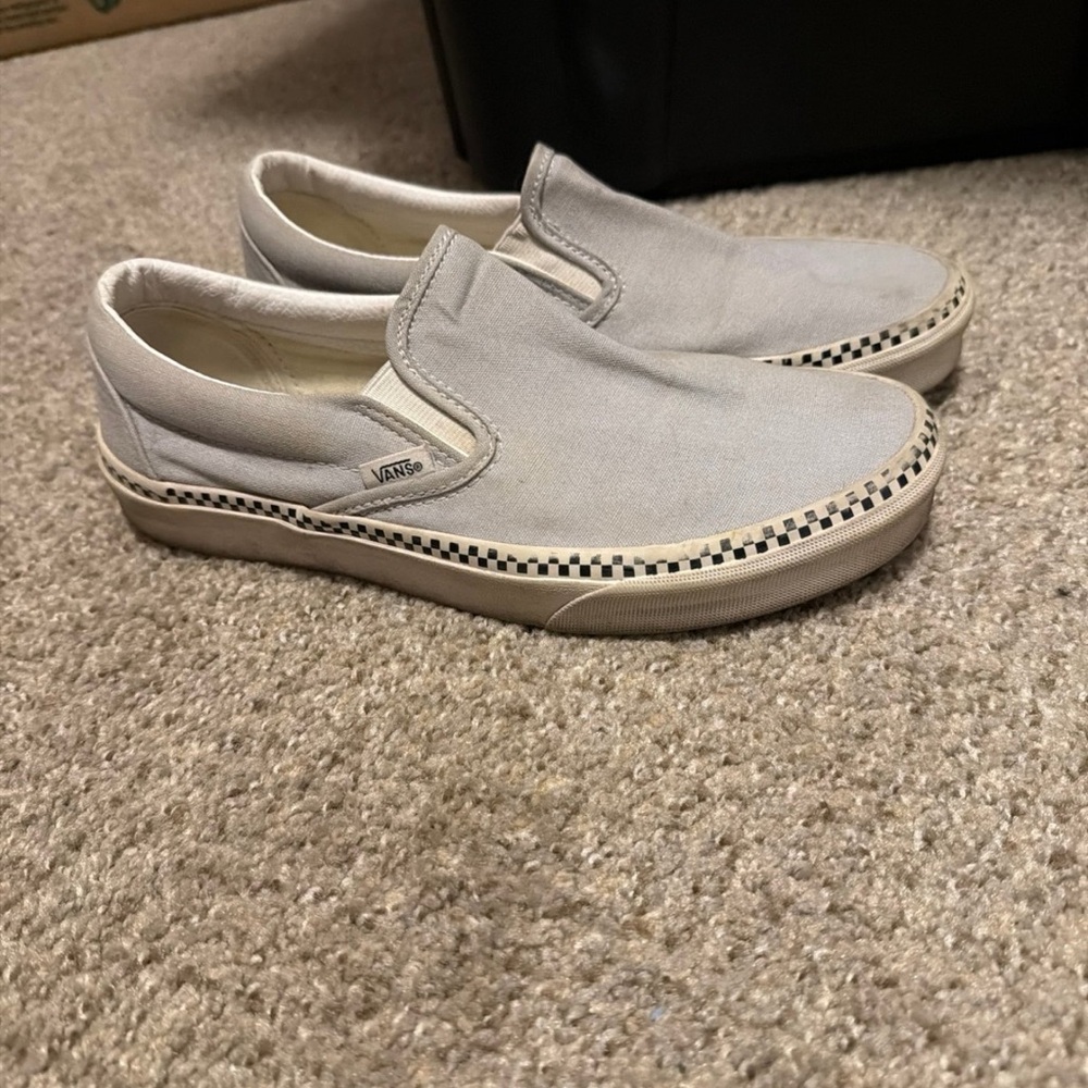 Vans Light Gray Slip-On Sneakers